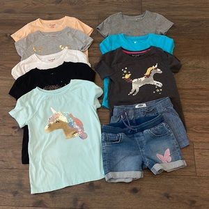 Girls Shirts and Shorts Lot size 7/8